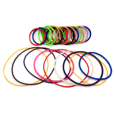 Waterproof gaskets Green Blue Colored Elastic Non-Toxic Food Grade Silicone Rings for sealing