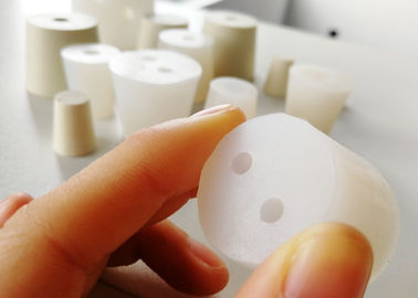 Lab-Grade One-Hole Silicone Rubber Stoppers for Chemistry Bottles, Test Tubes, Flasks
