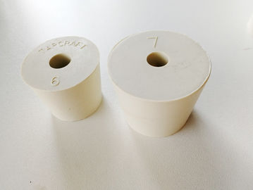 Lab-Grade One-Hole Silicone Rubber Stoppers for Chemistry Bottles, Test Tubes, Flasks