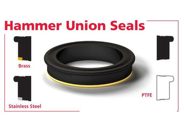 FIG 602/1002/1502 Black NBR HNBR FKM PTFE Hammer Union Seal With Brass/Stainless Ring
