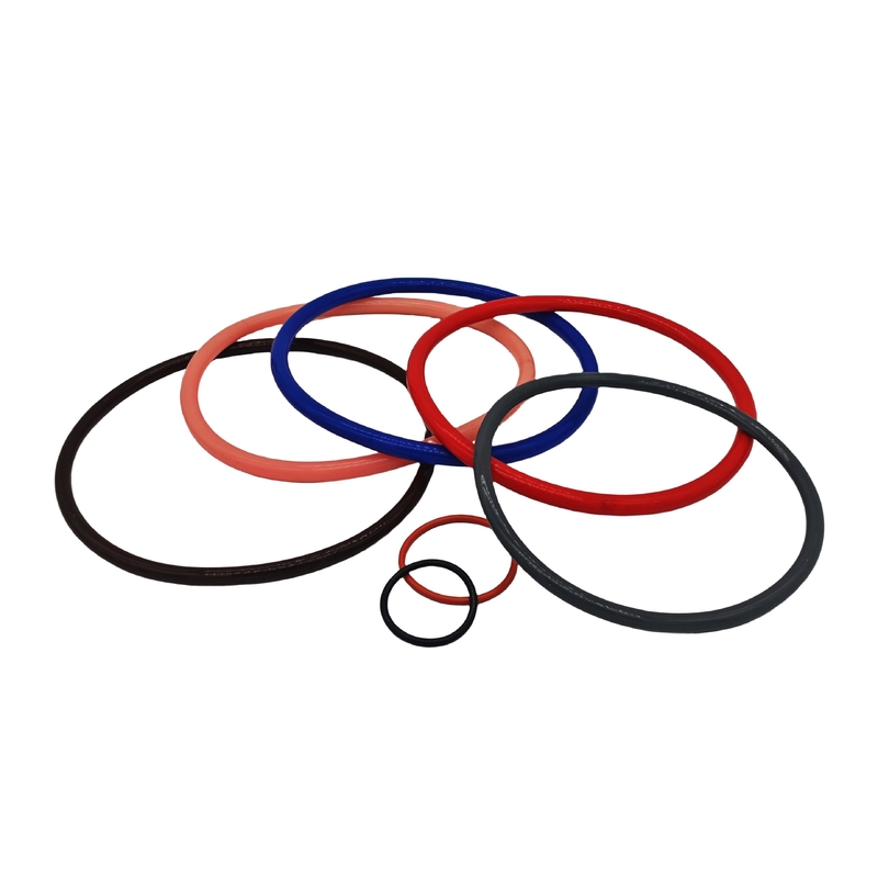 Various Industrial big and small orange blue black colorful silicone rubber o ring with high heat resistant