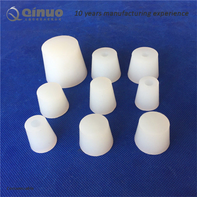 Food Grade Lab Silicone Rubber Bung Stopper Small Rubber Plugs White Color