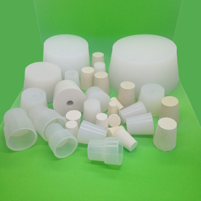 Food Grade Lab Silicone Rubber Bung Stopper Small Rubber Plugs White Color